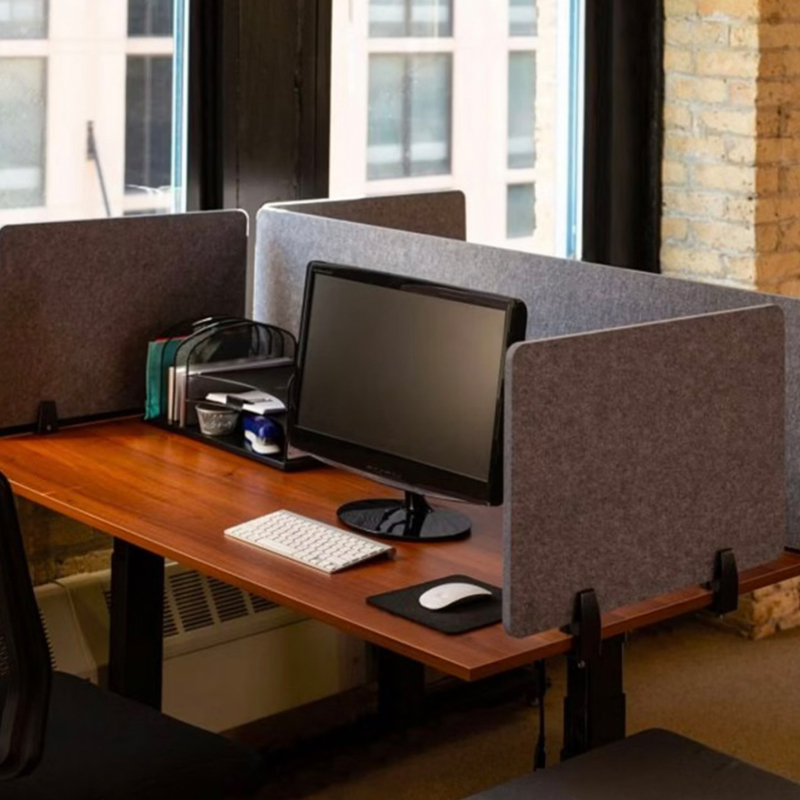 স্পেসনিক ইকো-ফ্রেন্ডলি পলিয়েস্টার ফাইবার পিইটি ডেস্ক ডিভাইডার শব্দ শোষণকারী পলিয়েস্টার অ্যাকোস্টিক ডেস্ক স্ক্রীন